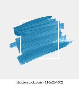 Brush painted acrylic abstract background illustration vector over square frame. Perfect watercolor design for headline, logo and sale banner. 