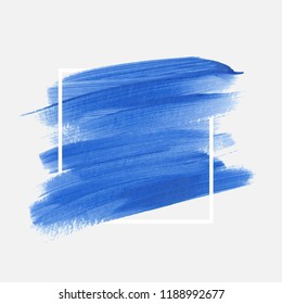 Brush painted acrylic abstract background illustration vector over square frame. Perfect watercolor design for headline, logo and sale banner. 