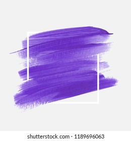 Brush painted acrylic abstract background illustration vector over square frame. Perfect watercolor design for headline, logo and sale banner. 