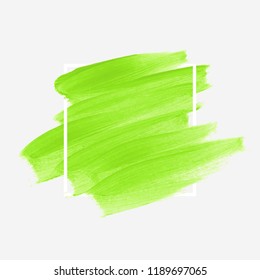 Brush painted acrylic abstract background illustration vector over square frame. Perfect watercolor design for headline, logo and sale banner. 