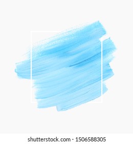 Brush painted acrylic abstract background illustration vector over square frame. Perfect watercolor design for headline, logo and sale banner. 