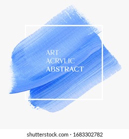 Brush painted acrylic abstract background vector over square frame. Perfect watercolor design for headline, logo and sale banner. 