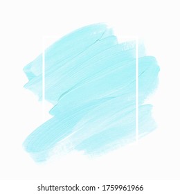 Brush painted acrylic abstract background vector over frame. Perfect watercolor design for headline, logo and sale banner.