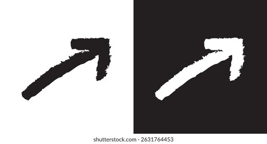 Brush painted arrow icon . Vector illustration .EPC 10 AI