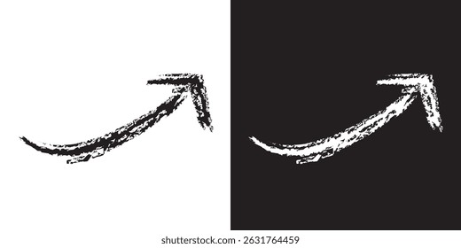 Brush painted arrow icon . Vector illustration .EPC 10 AI