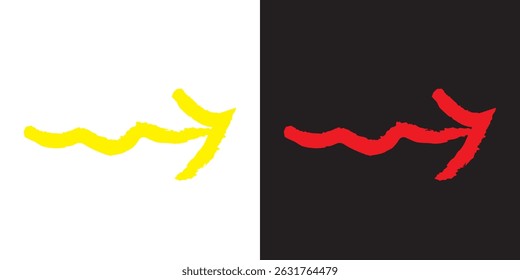 Brush painted arrow icon . Vector illustration .EPC 10 AI