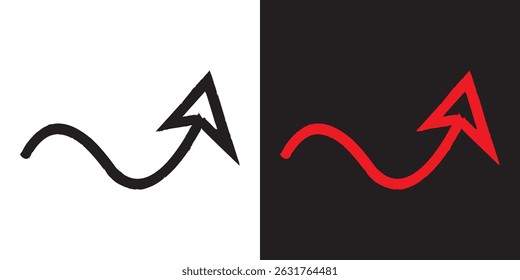 Brush painted arrow icon . Vector illustration .EPC 10 AI