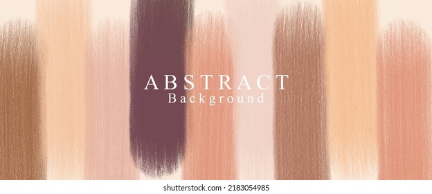 Brush painted background. Wallpaper design with earth tone color. Vector illustration for prints, cover background, wall art and invitation cards