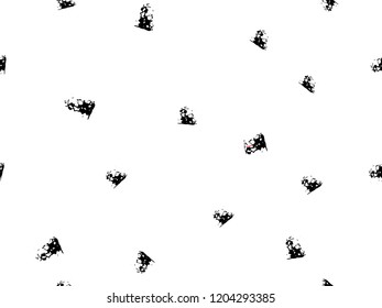 Brush painted of black ink, Abstract seamless pattern