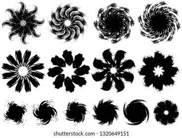 Brush painted flowers image