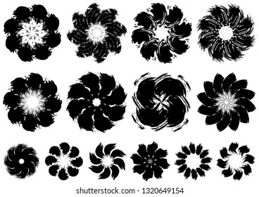 Brush painted flowers image