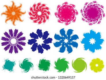 Brush painted flowers image