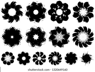 Brush painted flowers image