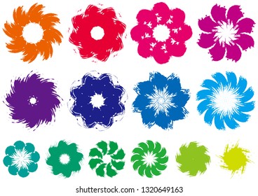 Brush painted flowers image