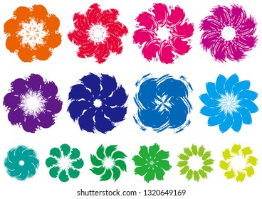 Brush painted flowers image