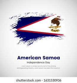 Brush painted grunge flag of American Samoa country. Independence day of American Samoa. Abstract creative painted grunge brush flag background.