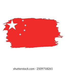 Brush painted national emblem of China country on white background