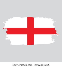 Brush painted national emblem of England country on white background