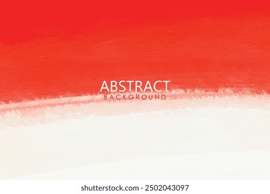 Pinsel rot-weiß abstrakten Hintergrund Indonesien Flagge. Handgezeichnete Illustration mit Grunge-Effekt und Aquarell. farbige Textur. Vektorgrafik.