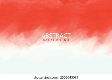 Pinsel rot-weiß abstrakten Hintergrund Indonesien Flagge. Handgezeichnete Illustration mit Grunge-Effekt und Aquarell. farbige Textur. Vektorgrafik.