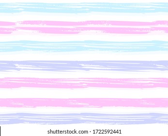 Brush painted striped seamless creative freehand pattern.  Horizontal line with torn paper effect. Ethnic colorful skin tone colors. Retro vintage style vector illustration.