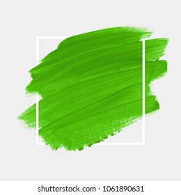 Brush painted watercolor abstract background design illustration vector over square frame. Perfect painted design for headline, logo and sale banner. 