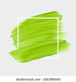 Brush painted watercolor abstract background design illustration vector over square frame. Perfect painted design for headline, logo and sale banner. 