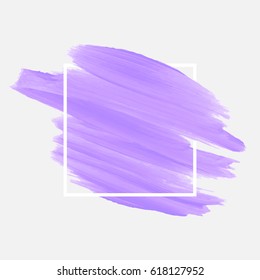 Brush painted watercolor abstract background design illustration vector over square frame. Perfect acrylic design for headline, logo and sale banner. 