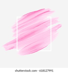 Brush painted watercolor abstract background design illustration vector over square frame. Perfect acrylic design for headline, logo and sale banner. 