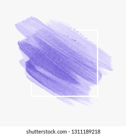 Brush painted watercolor background vector. Pastel design for logo, poster element and sale banner. 
