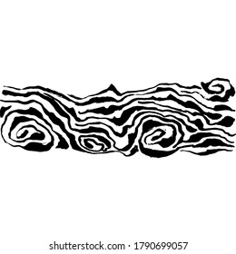 Brush painted wave pattern. Black and white free hand stripes grunge background