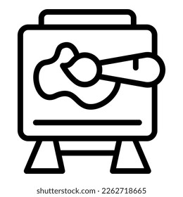 Pinselstrichsymbol-Umrandungsvektor. Kunststudio. Handwerksstift