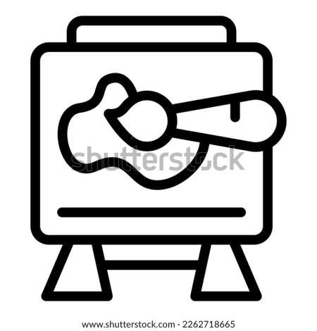 Brush painter icon outline vector. Art studio. Craft pencil