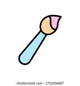 Brush, painter icon. Simple color with outline vector elements of kindergarten icons for ui and ux, website or mobile application