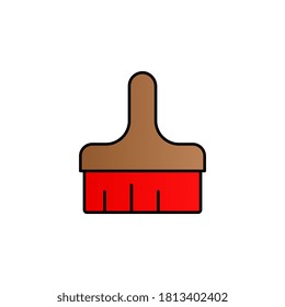 Brush, painting color gradient vector icon