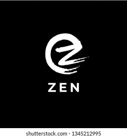 Brush Painting -  Enso Zen Circle Vector Zen logo - Vector