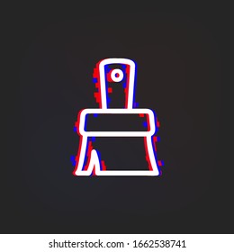 Brush for painting glytch icon. Simple thin line, outline vector of web icons for ui and ux, website or mobile application