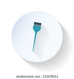 Brush for painting hair flat icon