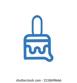Brush painting or brush icon