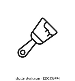 Brush for painting icon. Element of construction for mobile concept and web apps illustration. Thin line icon for website design and development, app development