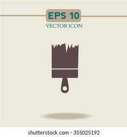 brush painting icon. vector illustration