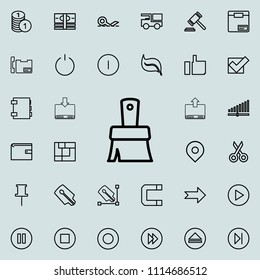 brush for painting outline icon. Detailed set of minimalistic line icons. Premium graphic design. One of the collection icons for websites, web design, mobile app on colored background