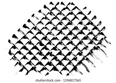 Brush painting Rhomboid tile pattern