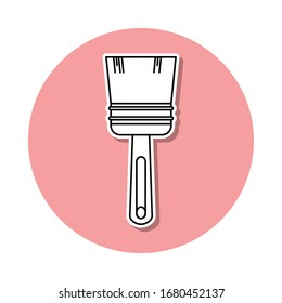 pincel para pintar icono adhesivo. Línea delgada simple, contorno vector de herramientas de reparación doméstica iconos para ui y ux, sitio web o aplicación móvil