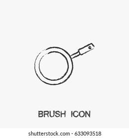Brush pan  icon  illustration vector symbol