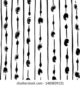 Brush pattern. Abstract texture. Grunge background. Vector.