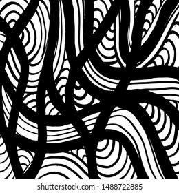 Brush pattern. Abstract texture. Grunge background. Vector.