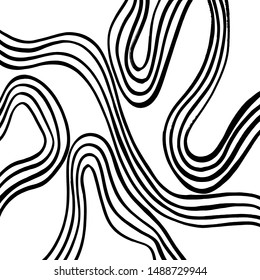 Brush pattern. Abstract texture. Grunge background. Vector.