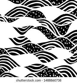 Brush pattern. Abstract texture. Grunge background. Vector.