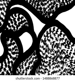 Brush pattern. Abstract texture. Grunge background. Vector.